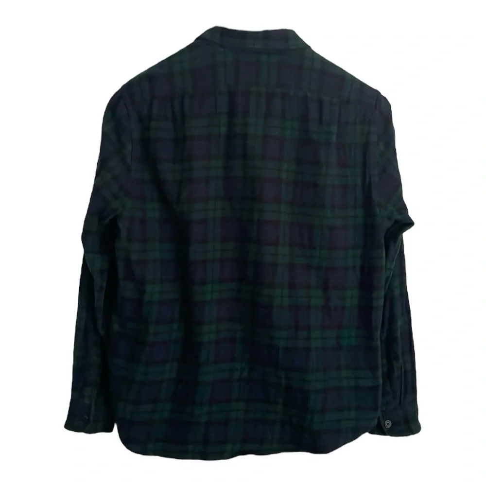 J.Crew mens Size Large 100% cotton double brushed mid-weight plaid flannel shirt